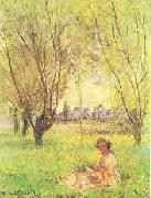 Claude Monet Woman Seated Under the Willows oil painting picture wholesale